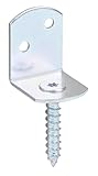 Alberts 212209 Flechtzaunhalter L-Form | in verschiedenen Ausführungen | galvanisch verzinkt, dickschichtpassiviert | Gesamthöhe 83 mm | 24er S