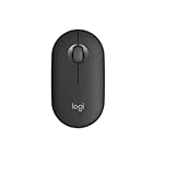 Logitech Pebble Mouse 2 M350s schlanke kabellose Bluetooth-Maus, mobil, leicht, anpassbare Taste, leise Klicks, Easy-Switch für Windows, macOS, iPadOS, Android, ChromeOS - G