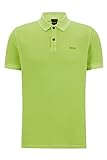 BOSS Herren Prime Slim-Fit Poloshirt aus Baumwoll-Piqué Grün L