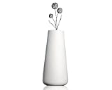 Natupia Home & Living – Keramik Vase für Pampasgras Trockenblumen Deko Vase weiß als kleine Vasen für Tischdeko, Deko Wohnzimmer, Blumenvase für Boho Deko, Deko Schlafzimmer, Vasen Deko M
