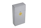 ZIGARETTENBOX - Schwarz Rot Blau Gold Silber XL XXL Big Box 100mm Schachtel Zigarette Zigaretten XXL Long Size Super King 100er Slim Metall Leder 100 mm Lang Zig