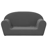 [Produkt: Finlon Sofa 2-Sitzer Anthrazit, weichesüschsofa, bequeme Sitzgelegenheit für anthrazitfarbenenüschstoff, langlebige 2-Sitzer-Designmöbel]