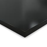 19mm Spanplatte Zuschnitt schwarz melaminharzbeschichtet Länge bis 200cm Dekorplatten Zuschnitte mit Umleimer Auswahl: 30 x 50 cm (ABS Kante komplett)