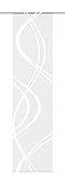 HOME WOHNIDEEN Schiebevorhang TIBERIO aus Dekostoff und Voile mit Scherli 245 x 60 cm, Farbe:WOLLWEISS, Größe:245 x 60 cm, Anzahl:4er Set (2X DEKO. 2X Voile)