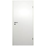 HORI® Zimmertür Komplettset mit Zarge und Türdrücker I Weißlack-Innentür I Höhe 198,5 cm I Größen und BB- oder WC-Schloss wählbar I 1985 x 860 x 100 mm I DIN link