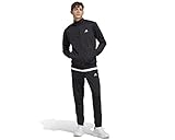 Adidas Male Adult Linear Logo Tricot Tracksuit, Black/White/Black/White, S