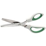Schneidescheren, Stoffscheren, Zackenschere Musterschere, Bastelzubehör Stoffschneider, dreieckige Schere mit gezahnter Kante für Stoffe, Leder, Bastelpap
