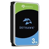 Seagate SkyHawk 3TB interne Festplatte HDD, Videoaufnahme bis zu 64 Kameras, 3.5 Zoll, 64 MB Cache, SATA 6GB/s, silber, FFP, inkl. 3 Jahre Rescue Service, Modellnr.: ST3000VX015