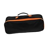 HEMOTON kleine Werkzeugtasche mit Reißverschluss Grillwerkzeug Aufbewahrungstasche BBQ Werkzeug Aufbewahrung Träger Zubehör groß Tasche für Werkzeuge grillaufbewahrung Oxford-Stoff Black