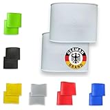 SPORTIVONETIC® Anti-Slip Tape Premium Schienbeinschoner Band -Schienbeinschonerhalter für Fußbal aus Silikon für Erwachsene & Kinder, Damen & Herren mit Grip - Football, Fussball (Weiß, M)