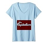 Damen Der Kapitalismus Geld Anleger T-Shirt mit V