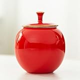 LXURY Teedose Keramik-Teedose im chinesischen Stil, Apfeldosen, Safran-versiegelte Dosen, Wolfberry-Aufbewahrungsbehälter, Kleiner Snack-Süßigkeits-Aufbewahrungsb