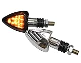 Motorrad Mini Blinker LED Jake Chrom getönt E-geprüft für ATV BMW F 650 R 1100 CB 500 600 CBR Kawasaki ER GPZ Ninja Z Suzuki DR GS GSR GSX RGV Yamaha FZ DT RN XT XJ