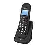 YIWENG Erweiterbares schnurloses Telefonsystem mit 3-zeiligem Display, Anrufer-ID-Unterstützung, Verbindung mit 5 Mobilteilen, 50 Telefonbuchspeicher, Freisprechanrufe, Gegensprechanlage,
