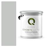 Q-COVER Bodenfarbe Betonfarbe Hellgaru 5,0L Garagenboden Bodenbeschichtung für Innen- und Außenflächen Kellerfarbe Fußbodenfarb