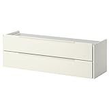 IKEA FJÄLKINGE Schubladenschrank mit 2 Schubladen 118 cm weiß