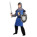 Wicked Costumes Mittelalterliches Ritter-Kostüm für Kinder, Jungen, Größe M, 5–7 Jahre, B