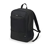 DICOTA Eco Backpack BASE 15-17.3 – leichter Notebook-Rucksack mit Schutzpolsterung und Stauraum, schw