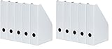 Landre Stehsammler A4, aus stabilem Karton, 7cm breit, weiss, 5 Stück (Packung mit 2)