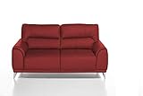 Mivano 2-Sitzer Couch Frisco / 2er Ledercouch in Kunstleder passend zum Sessel und 3er Sofa Frisco / Sofagarnitur / 166 x 92 x 96 / R