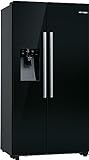 Bosch KAD93ABEP Serie 6 Amerikanischer Side-by-Side Kühlschrank, 178,7 x 90,8 cm, 371 L Kühlen + 191 L Gefrieren, Eis- und Wasserspender mit Wasseranschluss,No Frost, XXL-Fassungsvermög