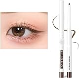Gel-Eyeliner in 4 Farben, umdge-proof, bunte Katzenaugen-Make-up-Stift, langlebig, wasserdicht, starker flüssiger Eyeliner (dunkelbraun)