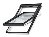 VELUX Kunststoff Dachfenster mit 2-fach Verglasung inkl. Eindeckrahmen und gratis Rollo (55 x 78 (CK02))