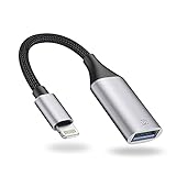 IVSHOWCO Lightning-auf-USB-Adapter [Apple MFi-Zertifiziert], USB-Kamera-Adapter für iPhone, iOS-OTG-Kabeladapter Unterstützt USB-Flash-Laufwerk, Kartenleser, Maus, T