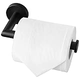 HITSLAM Toilettenpapierhalter, WC Edelstahl Klopapierhalter für Küche und Badzimmer Toilette Toilettenpapier (Matt Schwarz)