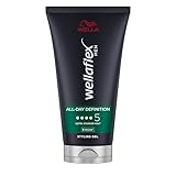 Wellaflex Men All-Day Definition Gel | Ultra starker Halt Styling Haargel | Veganes Haargel | Dermatologisch getestet & frei von Silikonen | 150