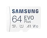 Samsung Evo Plus Speicherkarte, 64 GB microSD SDXC U1 Class 10 A1, 130 MB/s, Adapter 2021
