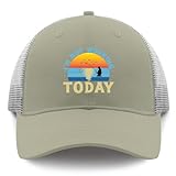 Baseballmütze I Am Not Working Today Trucker Hat for Teen Cool Nylon Mesh Adjustable, aprikose, O