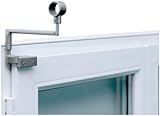 2 Gardinenstangenhalterungen ohne Bohren für zweiflügelige Fenster, ø 20 mm, Metall vernick