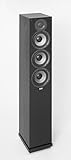 ELAC Debut 2.0 Standlautsprecher F5.2, Box für Musikwiedergabe über Stereo-Anlage, 5.1 Surround-Soundsystem, exzellenter Klang und hochwertiges Design, 3-Wege Lautsprecher, Schwarz dek