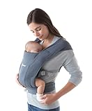 Ergobaby Embrace Babytrage für Neugeborene ab Geburt Extra Weich, Bauchtrage Baby-Tragetasche Ergonomisch, Oxford-Blau, 1 Stück (1er Pack)