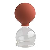 Lauschaer Glas Schröpfglas mit Saugball 50mm zum professionellen, medizinischen, feuerlosen Schröpfen mundgeblasen handgeformt, Schröpfglas, Saugglocke, Saugglas, Schröpfg