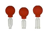 Lauschaer Glas 3er Schröpfglas-Set mit Ball 10-15-20mm zum professionellen, medizinischen, feuerlosen Schröpfen mundgeblasen, handgeformt, Schröpfglas, Schröpfgläser, Lauschaer Glas das Orig