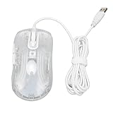ZJchao Kabelgebundene Transparente Maus 12800 DPI 7-Tasten-Makroprogrammierung 13 RGB-Lichter Gaming-Maus, Kabelgebundene Transparente Maus 12800 DPI 7-Tasten-Makroprogrammierung 13