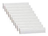 Vorteilspack KGM Hamburger Sockelleiste Altberliner Profil - Weiß lackierte Fußbodenleiste aus Kiefer Massivholz - Maße: 2400 x 18 x 58 mm - 40 Stück / 96M