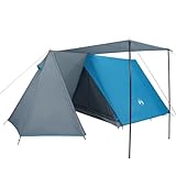 vidaXL Campingzelt 3 Personen Blau 465x220x170 cm 185T TAFT