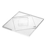 Acrylglas-Zuschnitt Quadratisch – 250x250 mm, 2 mm stark, transparente Acrylglas-Platte, beidseitig foliert, geprüfter UV-Schutz, glasklar, bruchfest & vielseitig anwendb
