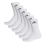 adidas 6 Paar Performance CUSHIONED CREW 3p Tennissocken Sportspocken Unisex, Farbe:White, Socken & Strümpfe:37-39