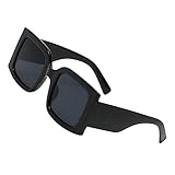 CALLARON Sonnenbrille Retro-brille Für Männer Sommer Brillen Vintage-brille Brillen Für Herrenmode Schwarze Linsen Für Männer Outdoor-brille Strand Quadrat Dicker Rahmen Plastik F