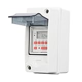 Programmierbarer Timerschalter, 7 -Tage 28 -EIN -Aus -Off -Zeitplan für Programmierbare Elektro -Timer -Schalter LCD -Anzeige Digitaler Timerschalter mit Wasserfestem Box