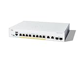 Cisco Catalyst 1300-8P-E-2G Managed Switch, 8 Port GE, PoE, Ext PS, 2x1GE Combo, eingeschränkter lebenslanger Schutz (C1300-8P-E-2G)