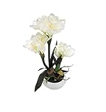 Passion MaDe Amaryllis Kunstblume Kunstpflanze künstlich Kunst Blume unecht 50 cm weiß Topf 1116545-00 F34