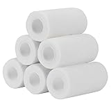 Haftbandage Verband Selbstklebender 10cm x 4,5m, 6 Rollen Fixierbinde Selbsthaftend Kohäsive Bandage für Erste Hilfe Dog Tierarztwickelband Sport Elastische Binde für Handgelenk, Füße (Weiß)