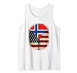 Norwegen Amerikanische USA-Flagge - USA Norwegischer Reißverschluss Tank Top