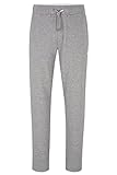 BOSS Herren Cashmere Pants Logo-Jogginghose aus Baumwoll-Mix mit Kaschmir-Anteil Grau L