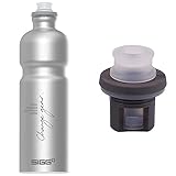SIGG Move MyPlanet™ Alu Fahrradflasche (0.75 L) & Active Spout Verschluss (One Size), Ersatzteil Trinkflasche mit Enghals, auslaufsicherer & leicht bedienbarer Verschluss, Silikon, G